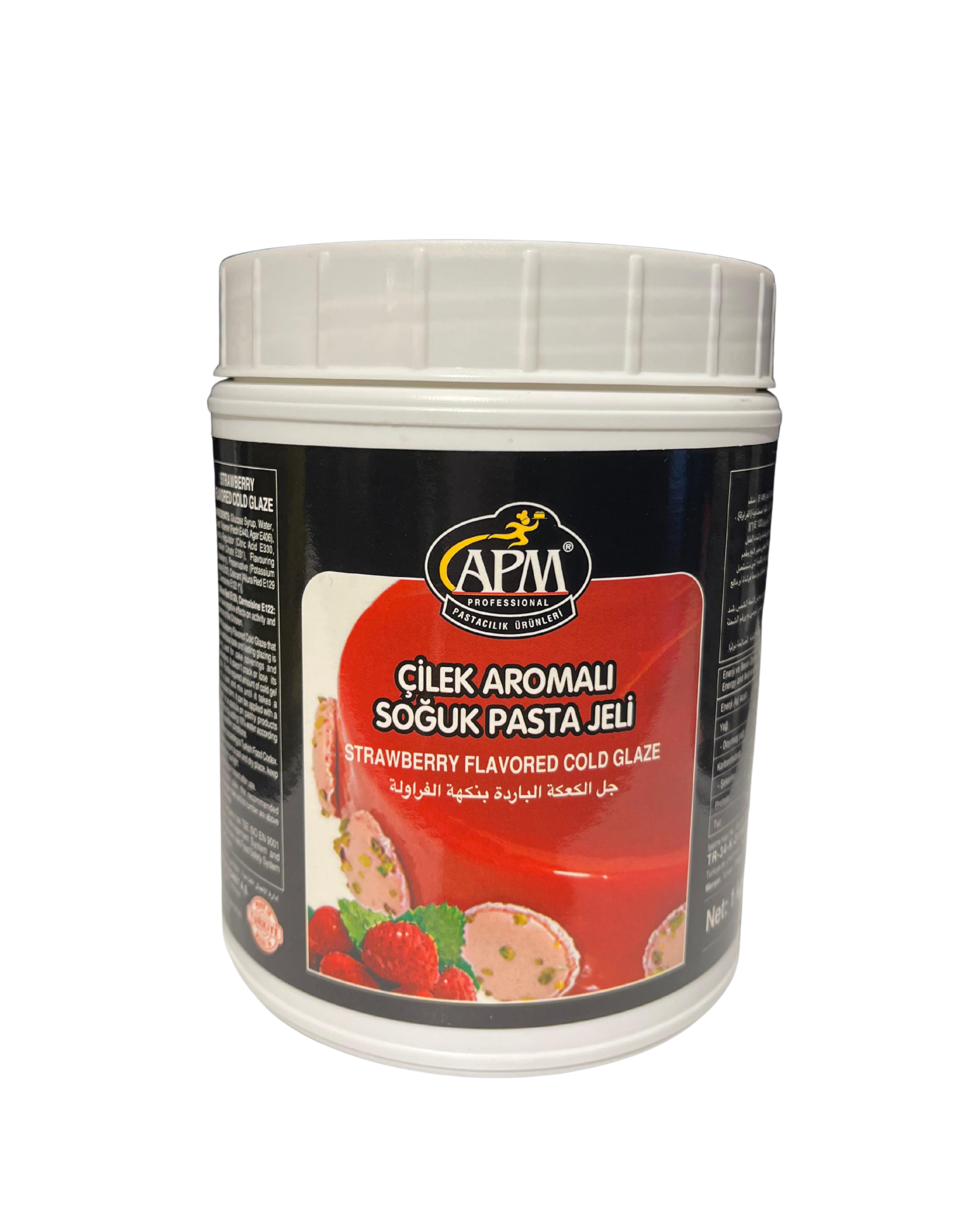 Огледална глазура на студено с вкус на ягода, 1 kg APM