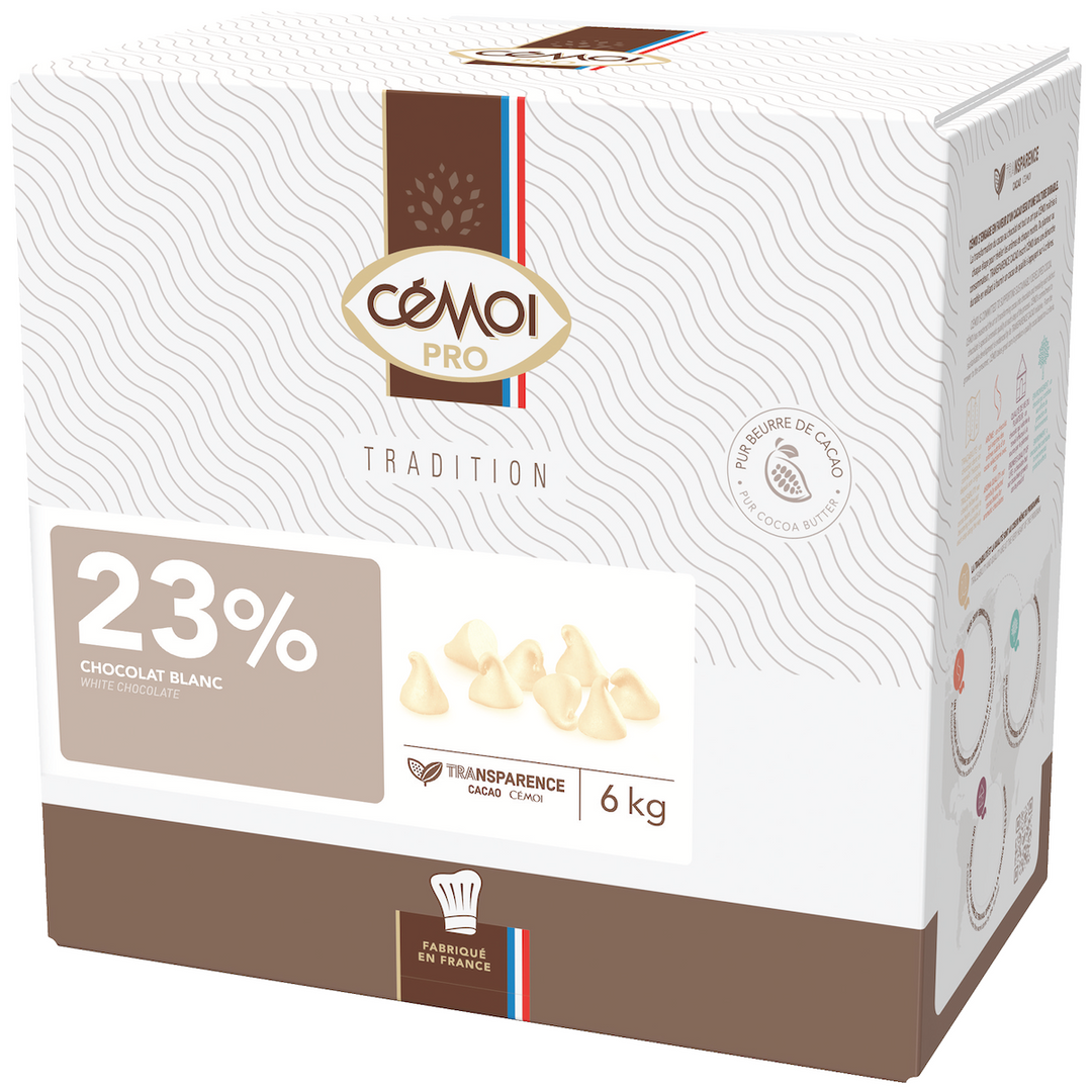 Бял шоколад термостабилни капки 23% TRADITION 5 kg 29413 Cemoi
