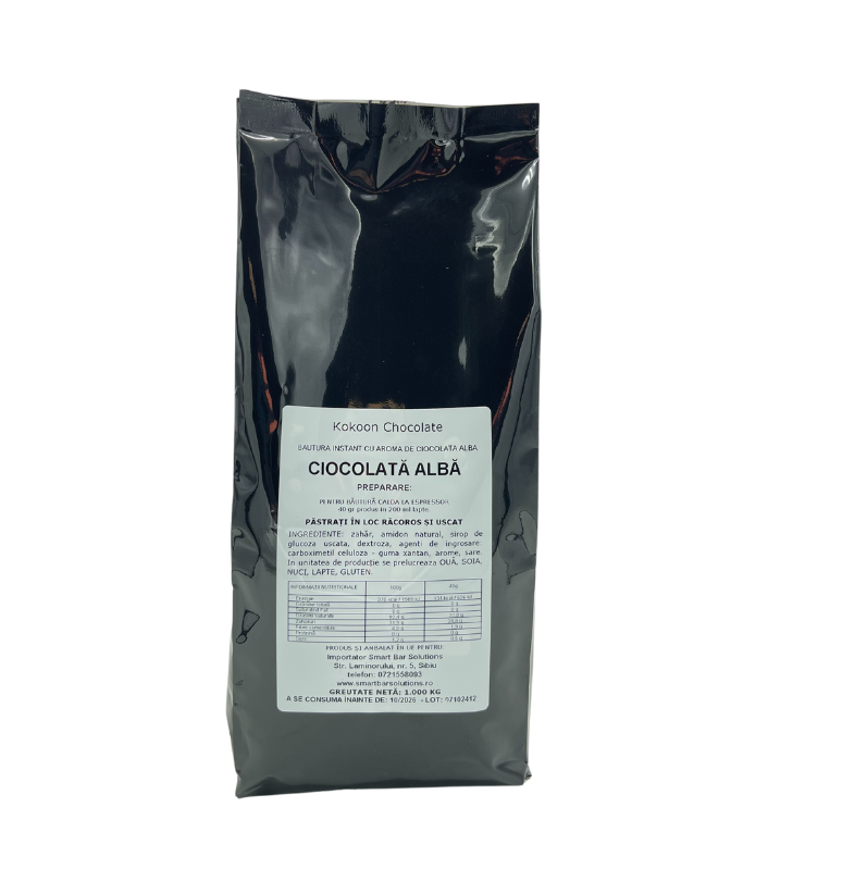 Kokoon chocolate горещ бял шоколад – плик 1 kg