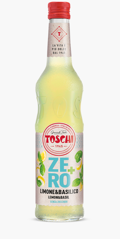 Сироп за коктейли Лимон и босилек ZERO+, 560 ml ZT32 Toschi
