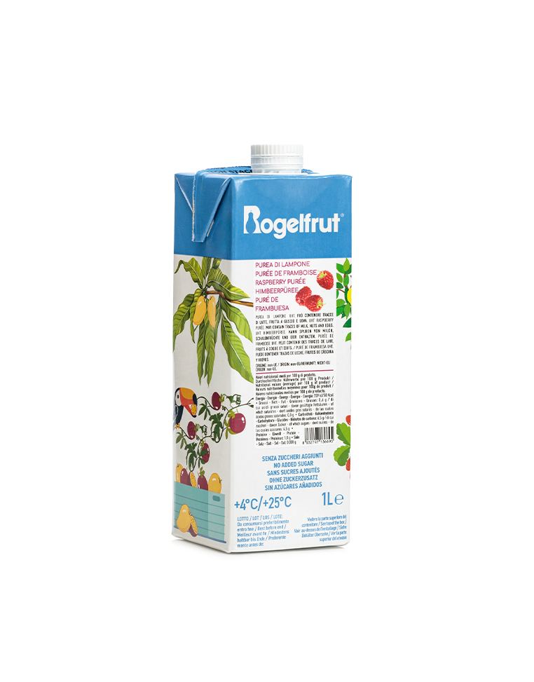 Малиново пюре за съхранение при стайна температура, 1 кг Rogelfrut