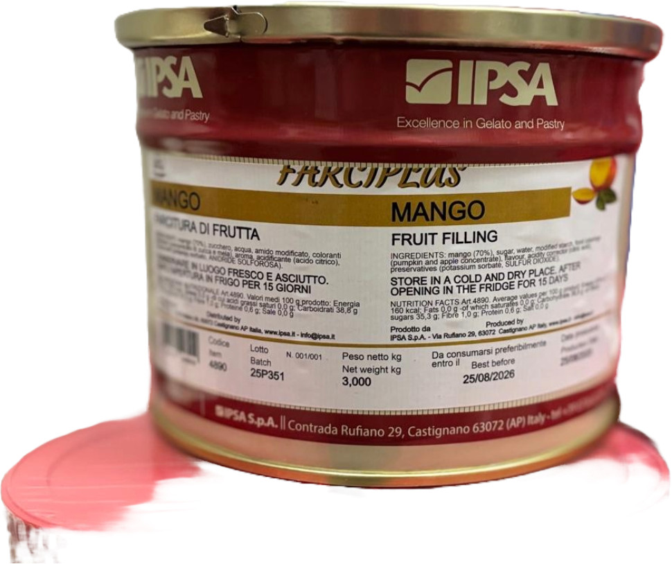 Пълнеж с парчета манго 70% FARCIPLUS, 3 kg, 4890 Ipsa