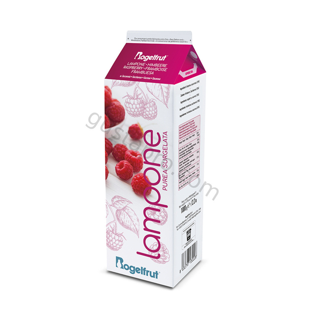 Piure de zmeura congelat indulcit, 1 kg Rogelfrut
