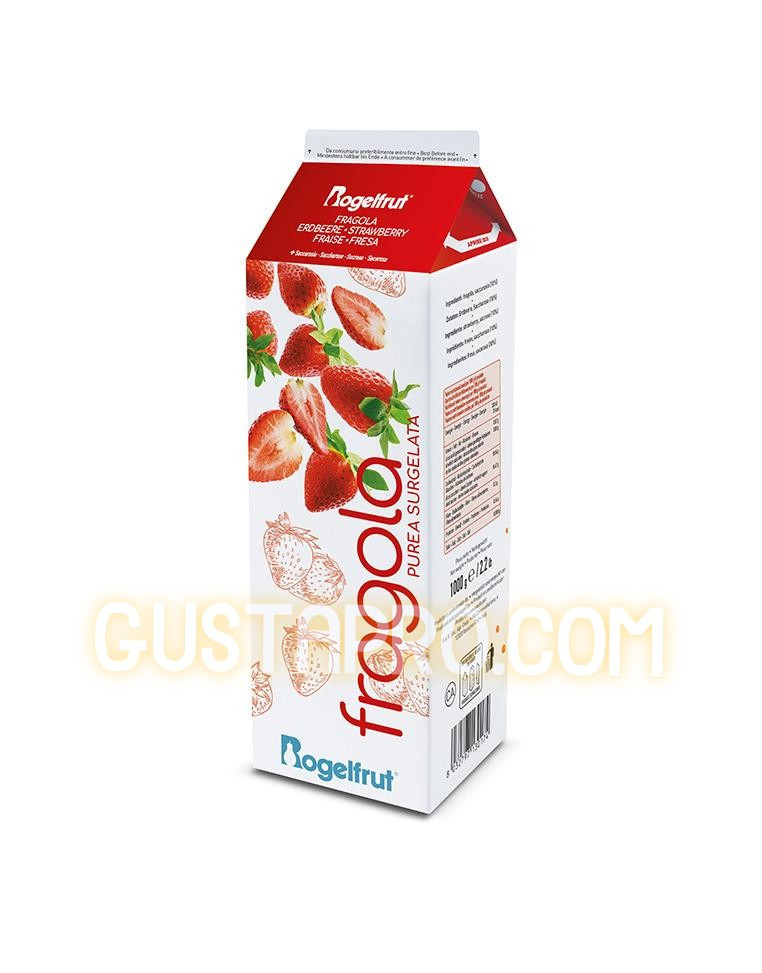 Piure de capsuni congelat indulcit, 1 kg Rogelfrut