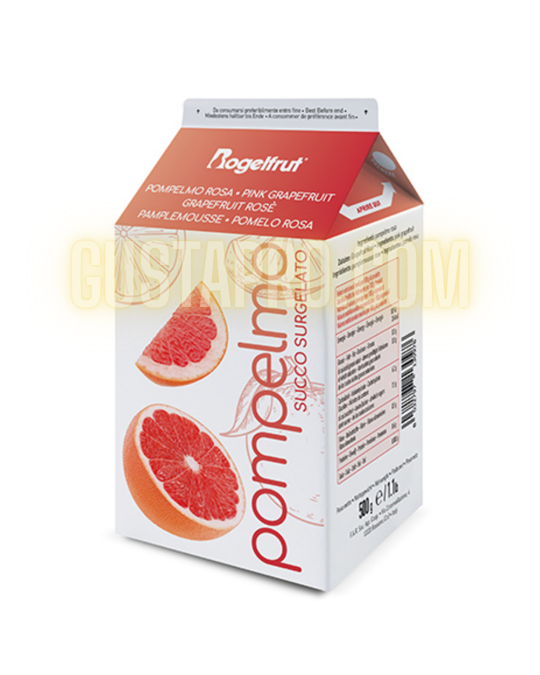 Piure de grapefruit roz congelat, 500 g Rogelfrut