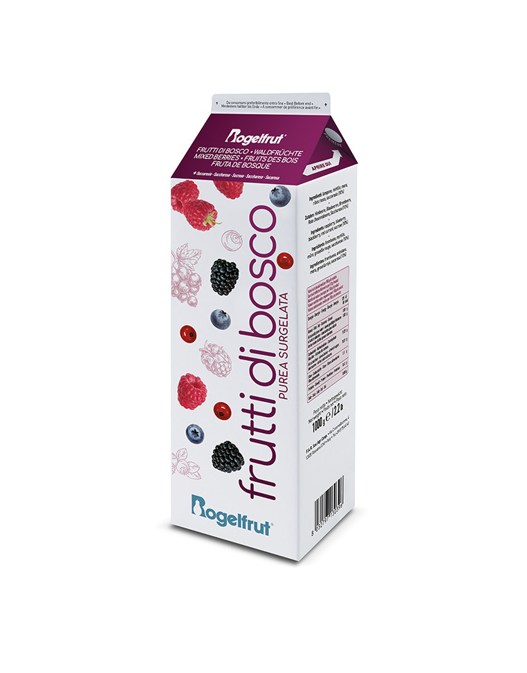 Piure de fructe de padure congelat indulcit, 1 kg Rogelfrut