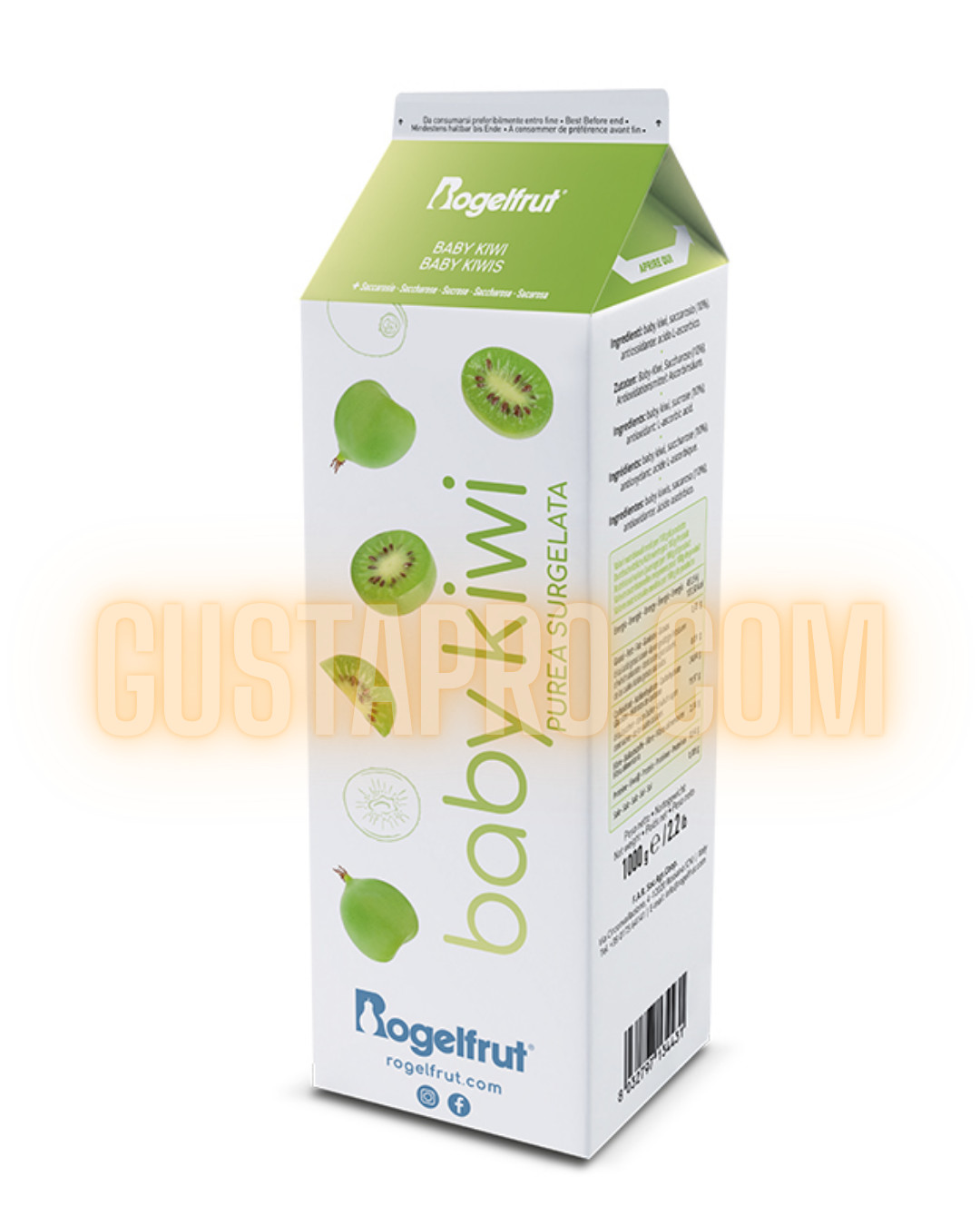 Piure de baby kiwi congelat indulcit, 1 kg Rogelfrut