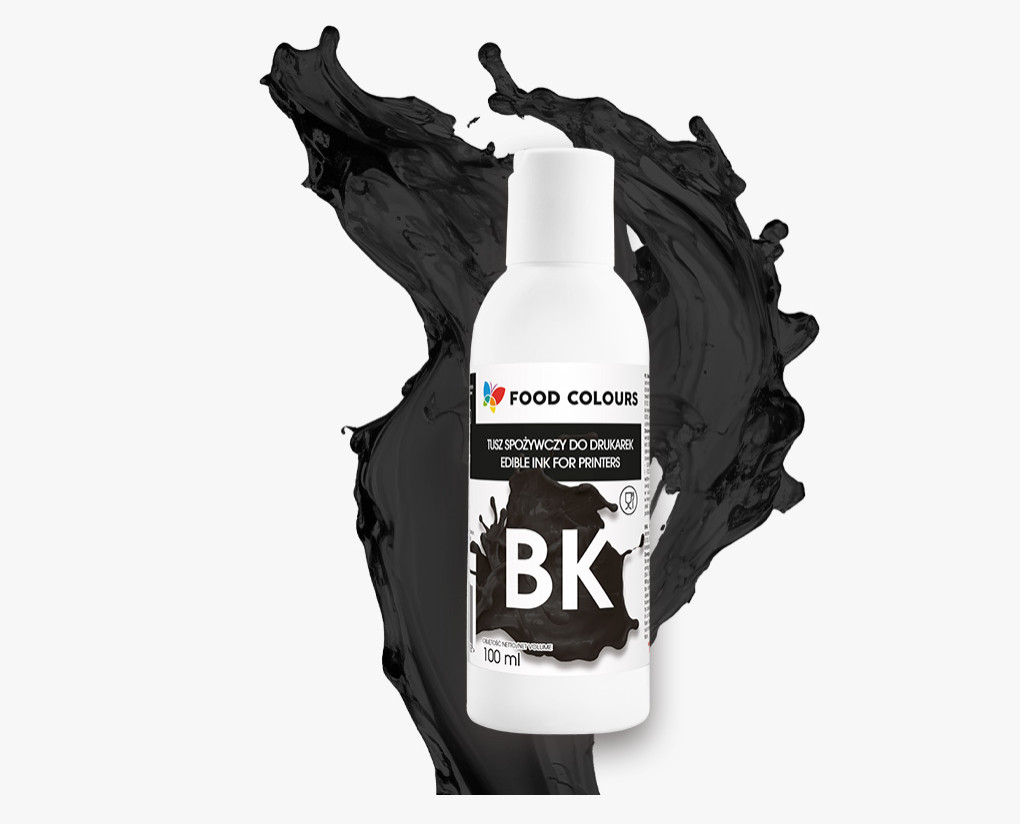 Хранителен мастилен оцветител за принтер черен WS-LD-07, 100 ml Food Colours