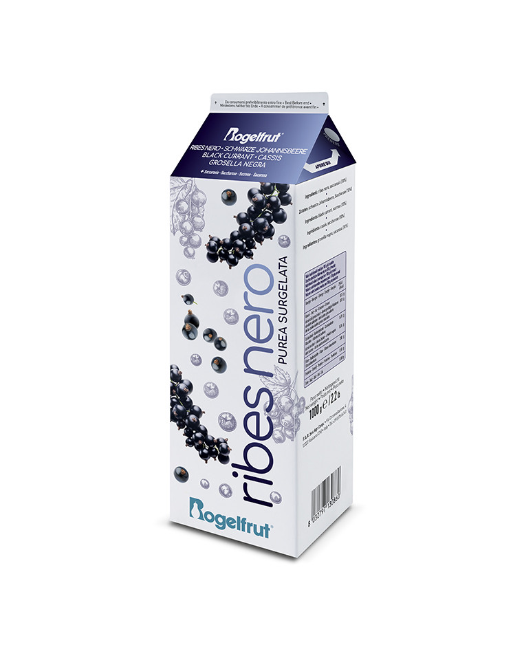 Piure de coacaze negre congelat indulcit, 1 kg Rogelfrut