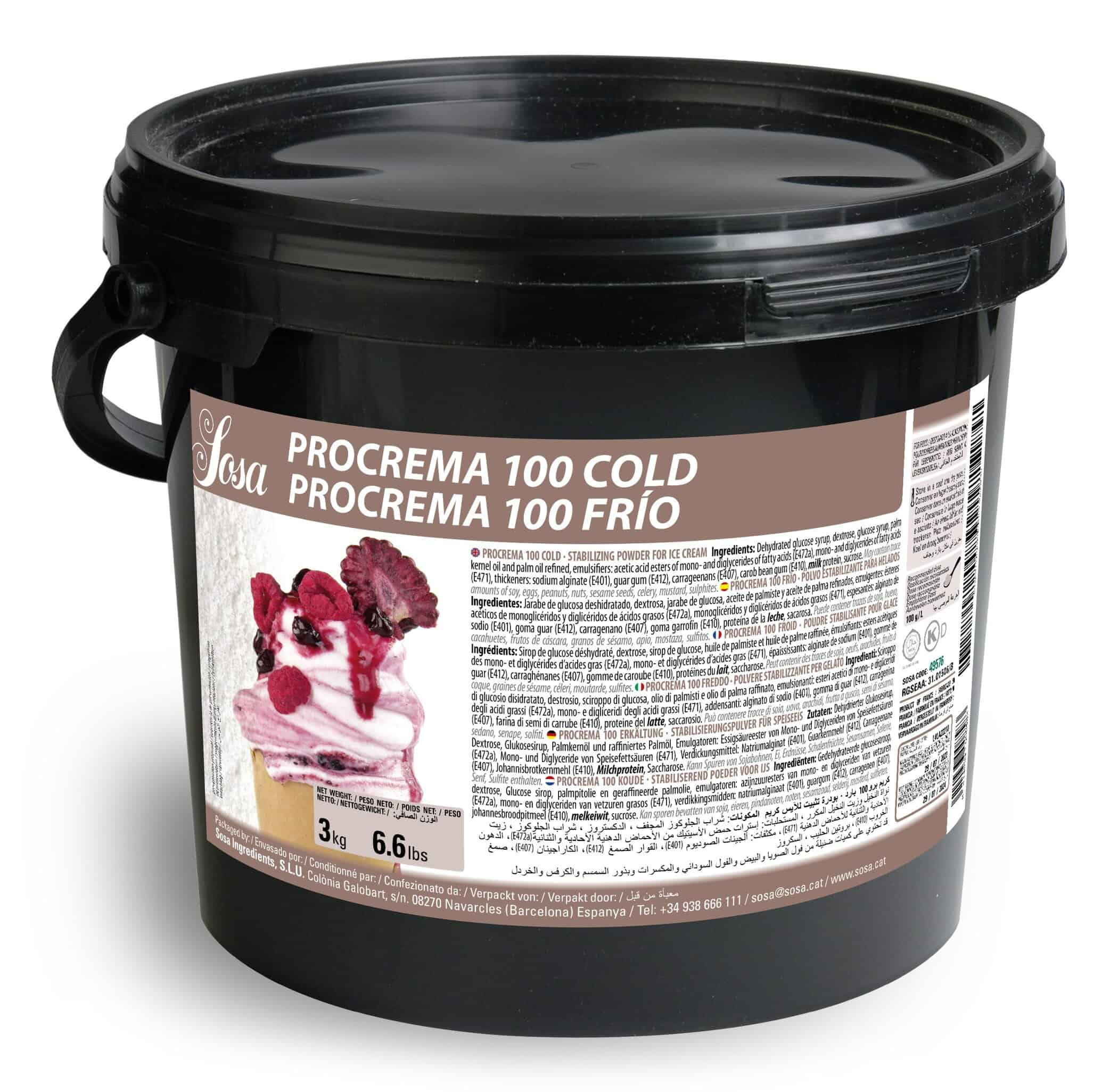 Стабилизатор за сладолед със студено приготвяне Procrema 100 Cold, 3 кг, 49576 Sosa