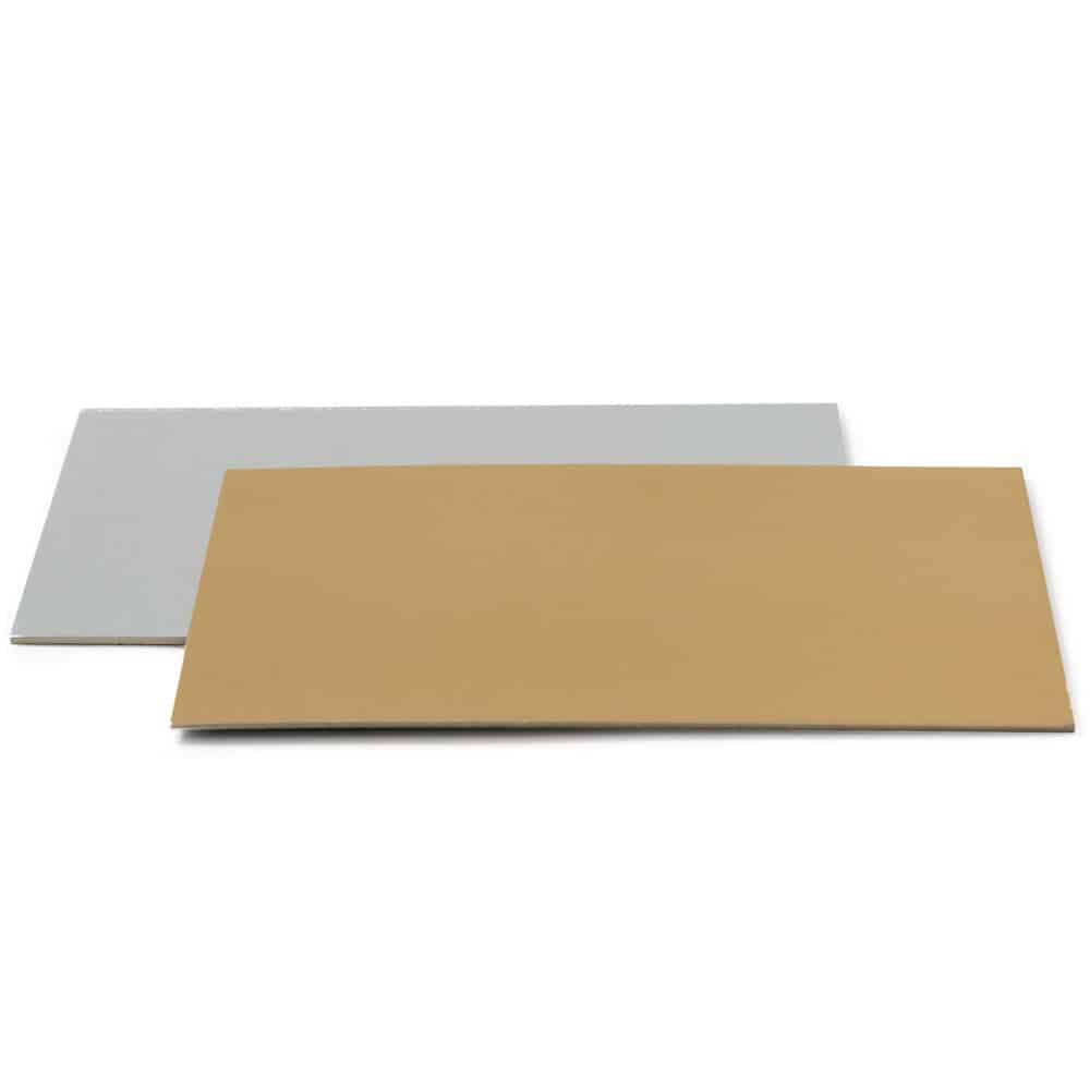 Правоъгълна подложка за торта златно/сребърно, 25 × 35 см, 0932515 Decora