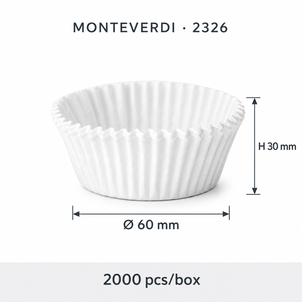 Forme hartie briosa albe,60x30mm,2000 buc/cut,2326 Monteverdi