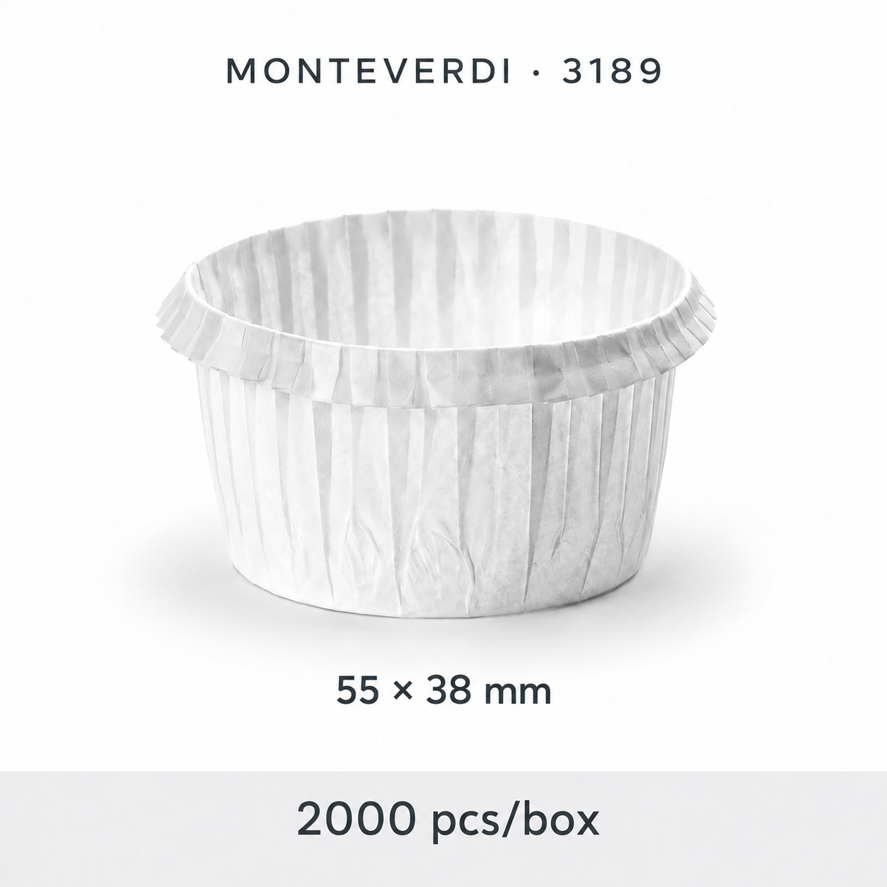 Forma hartie briosa alba, 55x38mm, 2000buc/cut, 3189 Monteverdi