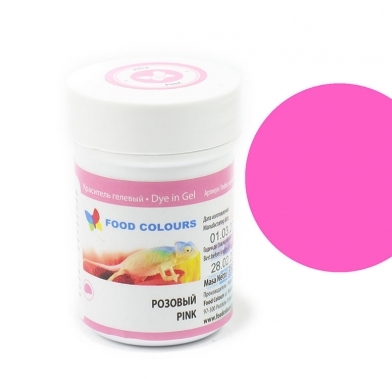 Хранителен гел оцветител розов 35гр WSG-036 FC