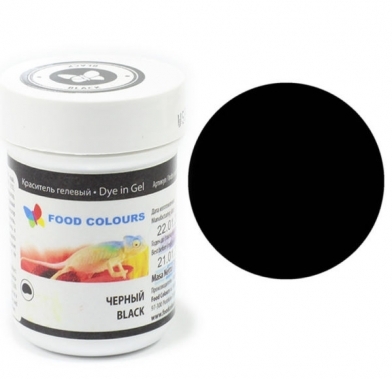 Хранителен гел оцветител черен 35гр WSG-080 FOOD COLOURS