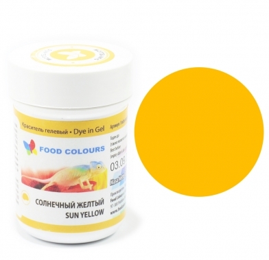Хранителен гел оцветител слънчево жълт 35гр WSG-004 FC