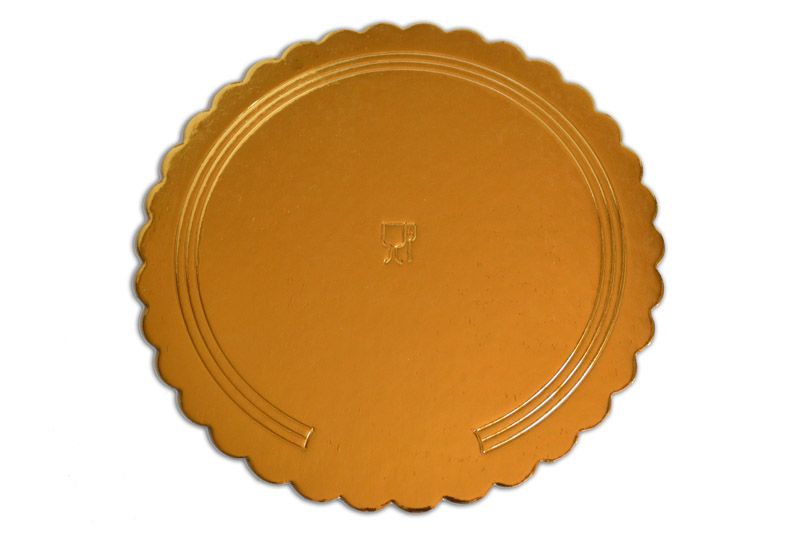 Кръгла златна плоча от картон за торти D 8 cm 3CA2300081_BND